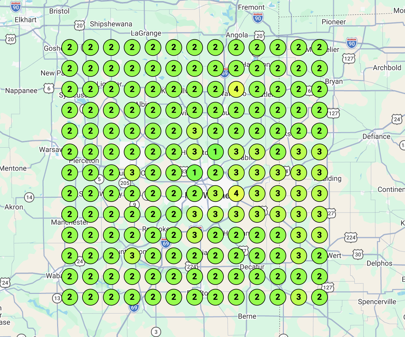 Local Grid Ranking Result